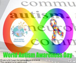пазл Всемирный день аутизма осведомленности